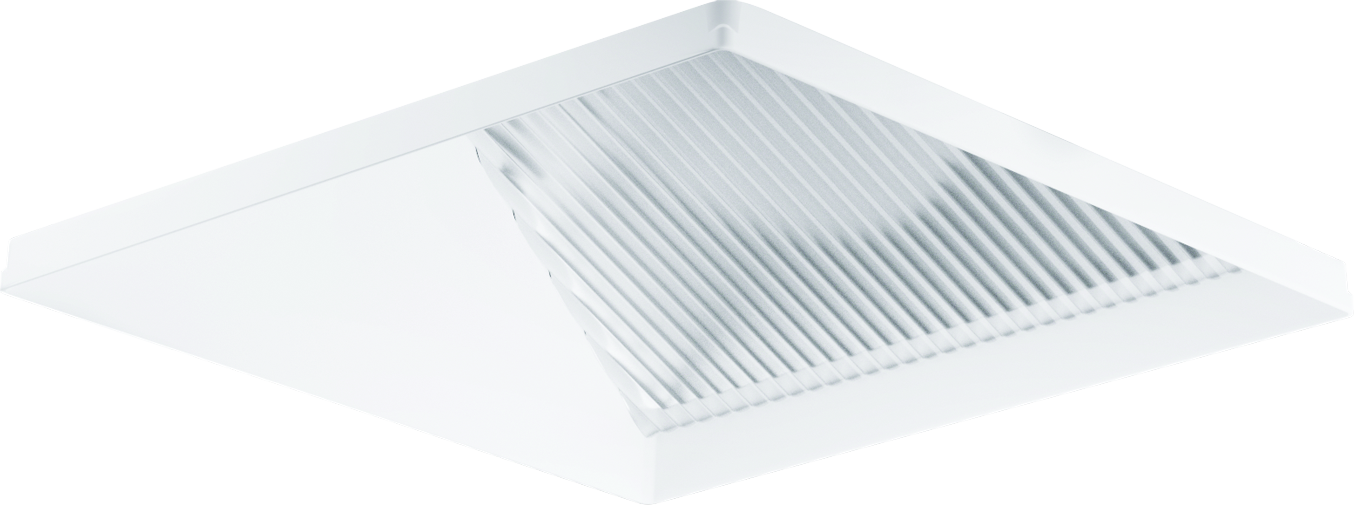 Square Wall wash, flangeless, white