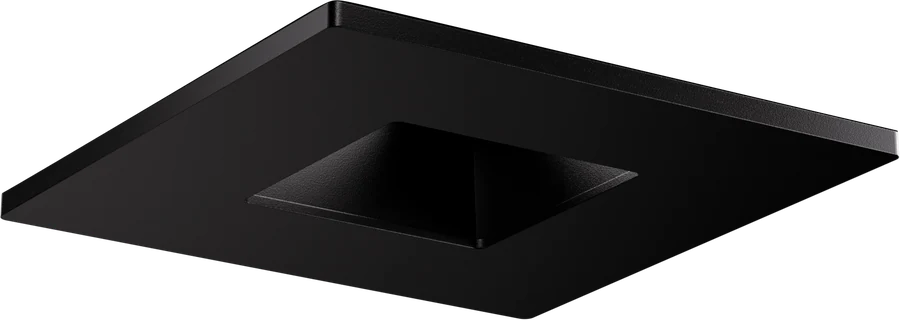 Square Pinhole, flangeless, black